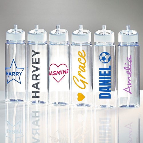 Personalised water bottle with - personalised,
